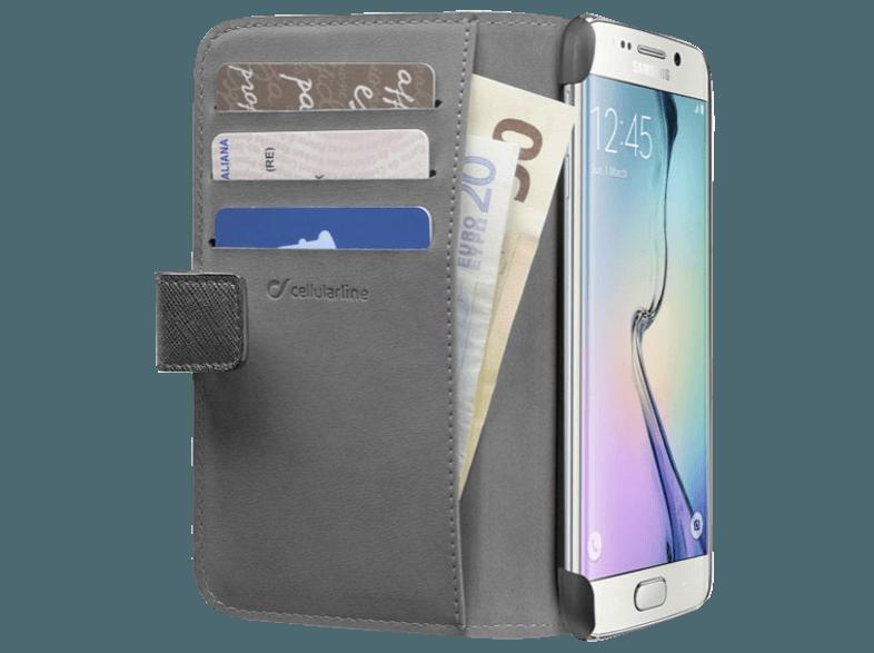 CELLULAR LINE 36788 Buchklapptasche mit Geld- und Kartenfach Galaxy S6 edge