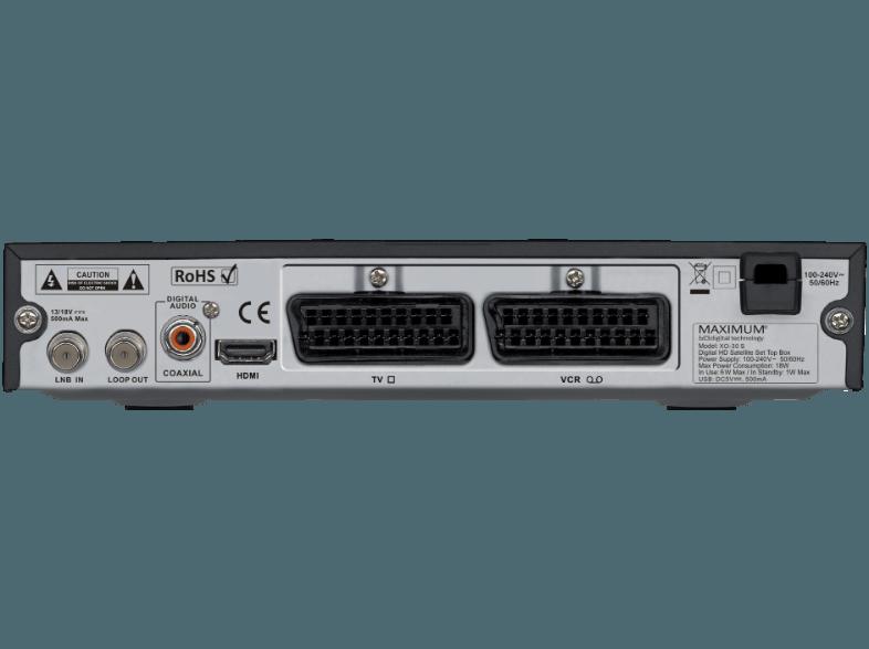 MAXIMUM XO-30S Sat-Receiver (HDTV, PVR-Funktion, DVB-S, Schwarz)