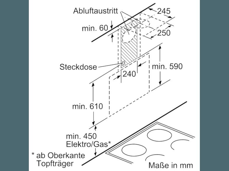 SIEMENS LC98KA271 Dunstabzugshaube (342 mm tief)