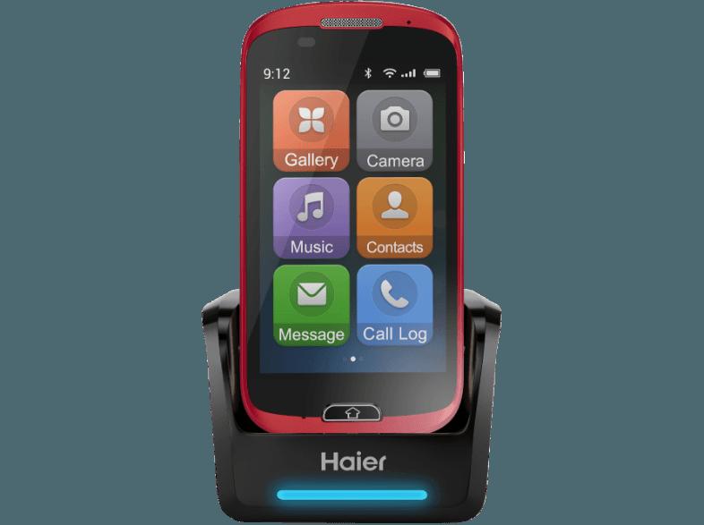 HAIER HaierPhone Easy A6 4 GB Rot/Silber, HAIER, HaierPhone, Easy, A6, 4, GB, Rot/Silber