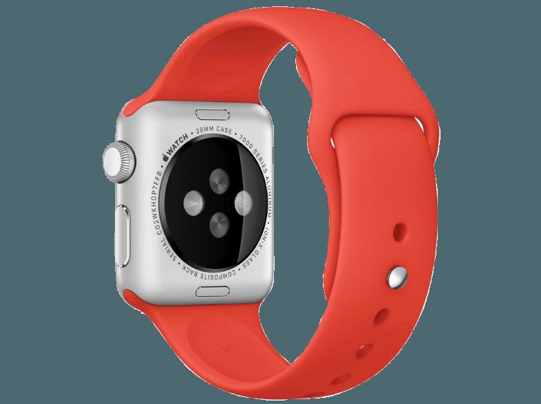APPLE Watch 38 mm Aluminium mit Sportband (MLCF2FD/A) Orange (Smart Watch)