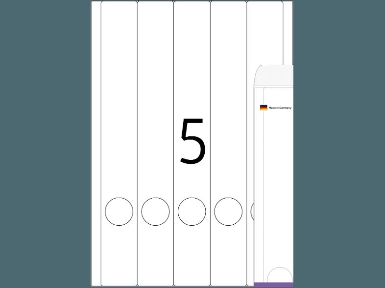 HERMA 10175 Ablösbare Ordneretiketten 38x297 mm A4 125 St.