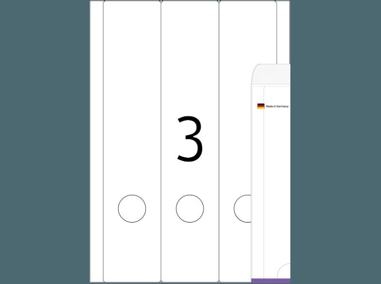 HERMA 10185 Ablösbare Ordneretiketten 61x297 mm A4 75 St.