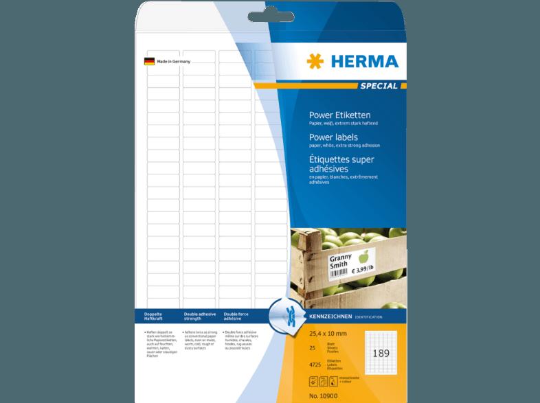 HERMA 10900 Power Etiketten 25.4x10 mm A4 4725 St.