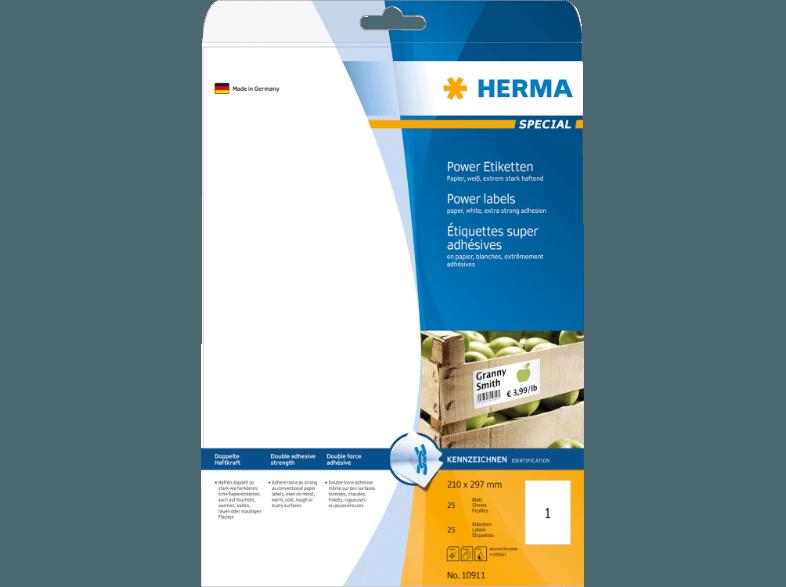 HERMA 10911 Power Etiketten 210x297 mm A4 25 St.