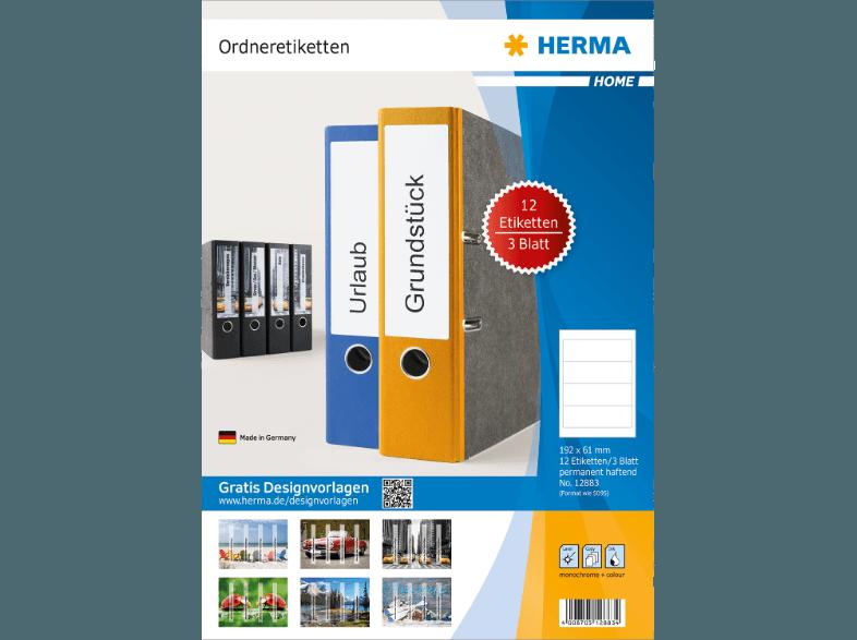 HERMA 12883 Ordneretiketten 192x61 mm A4 12 St.