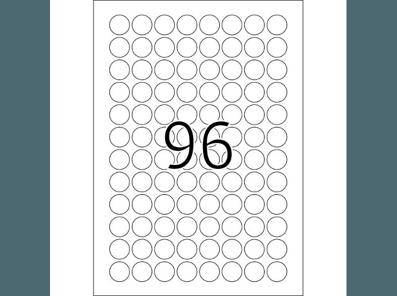 HERMA 4386 Ablösbare Etiketten rund Ø 20 mm A4 2400 St.