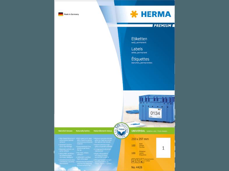 HERMA 4428 Etiketten Premium 210x297 mm A4 25 St.