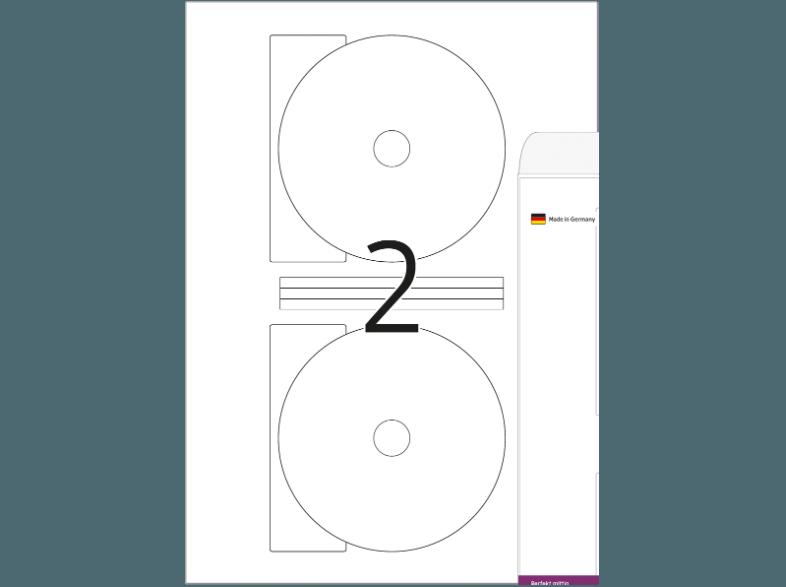 HERMA 4914 CD-Etiketten Ø 116 mm A4 50 St., HERMA, 4914, CD-Etiketten, Ø, 116, mm, A4, 50, St.