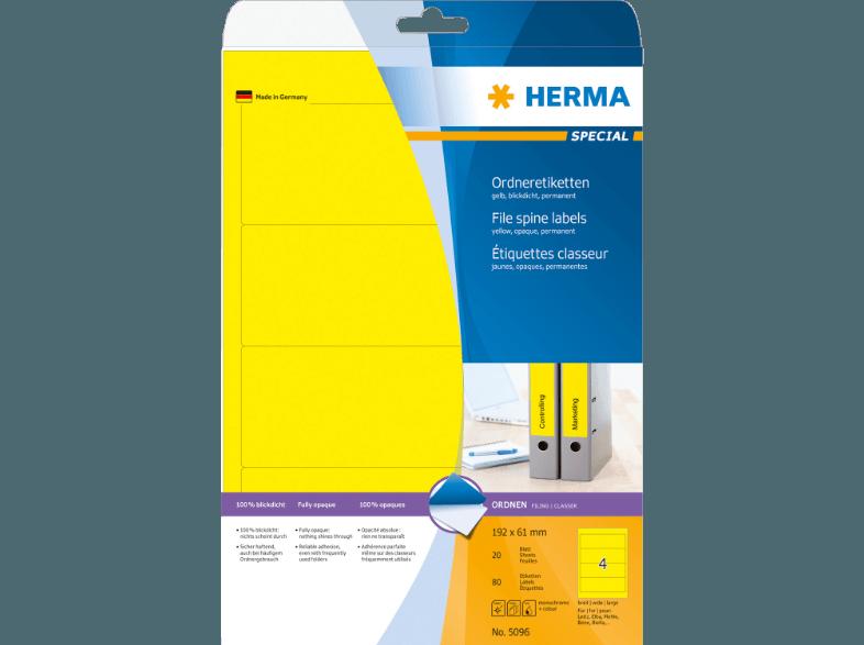 HERMA 5096 Ordneretiketten 192x61 mm A4 100 St.