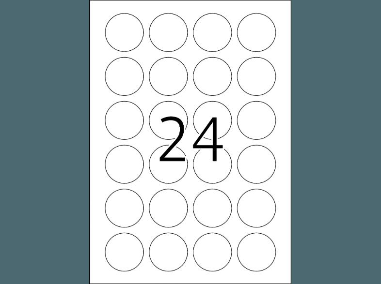 HERMA 8023 Etiketten transparent rund Ø 40 mm A4 600 St., HERMA, 8023, Etiketten, transparent, rund, Ø, 40, mm, A4, 600, St.