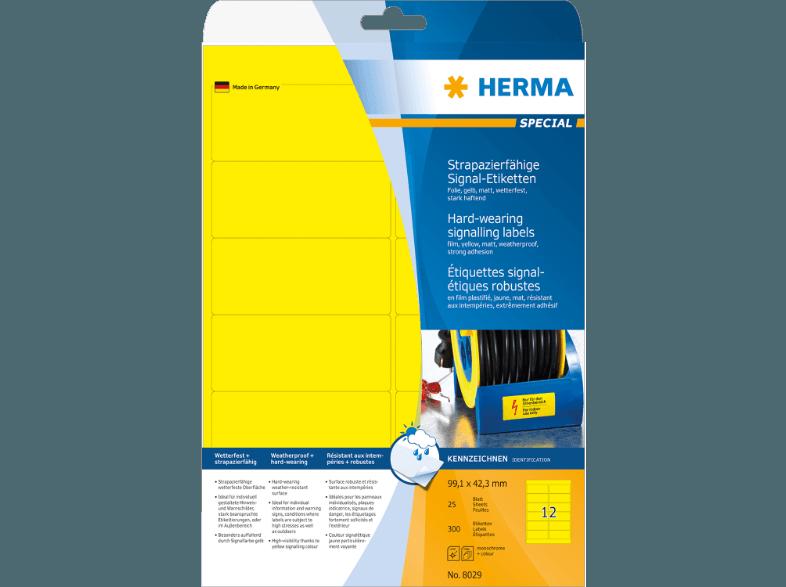 HERMA 8029 Signal-Etiketten 99.1x42.3 mm A4 300 St., HERMA, 8029, Signal-Etiketten, 99.1x42.3, mm, A4, 300, St.