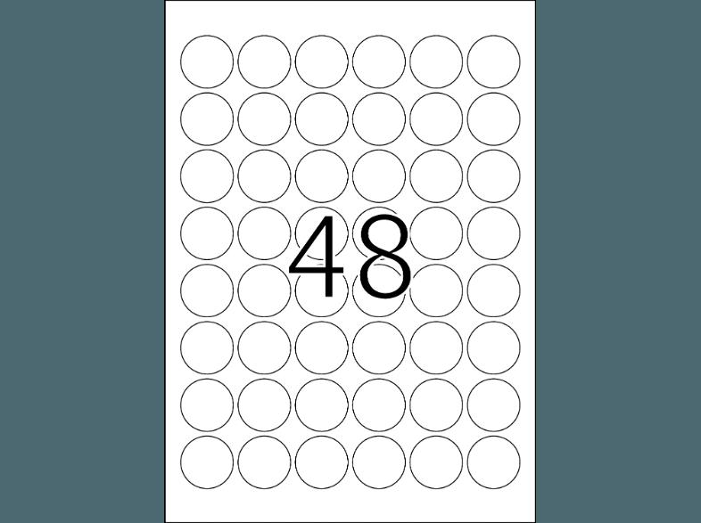 HERMA 8034 Signal-Etiketten rund Ø 30 mm A4 1200 St.