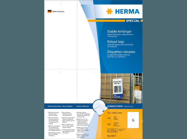 HERMA 8047 Anhänger 70x148.5 mm  6 St.