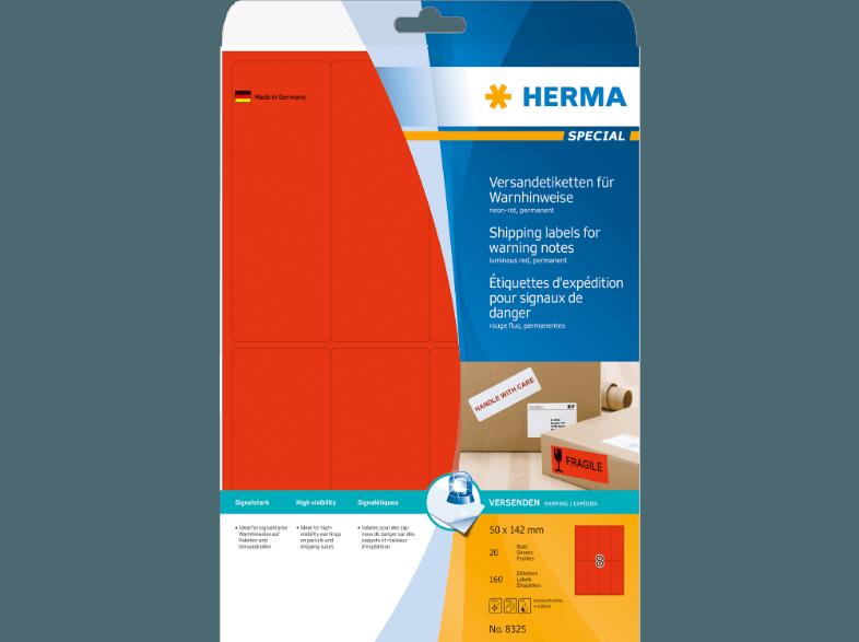 HERMA 8325 Versandetiketten/Warnhinweis 50x142 mm A4 160 St.