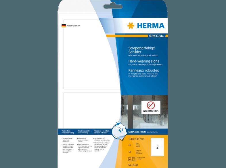 HERMA 8333 Schilder strapazierfähig 190x135 mm A4 50 St.