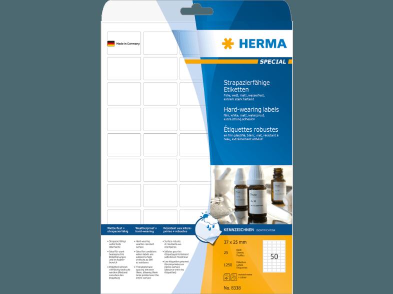 HERMA 8338 Etiketten strapazierfähig 37x25 mm A4 125 St.