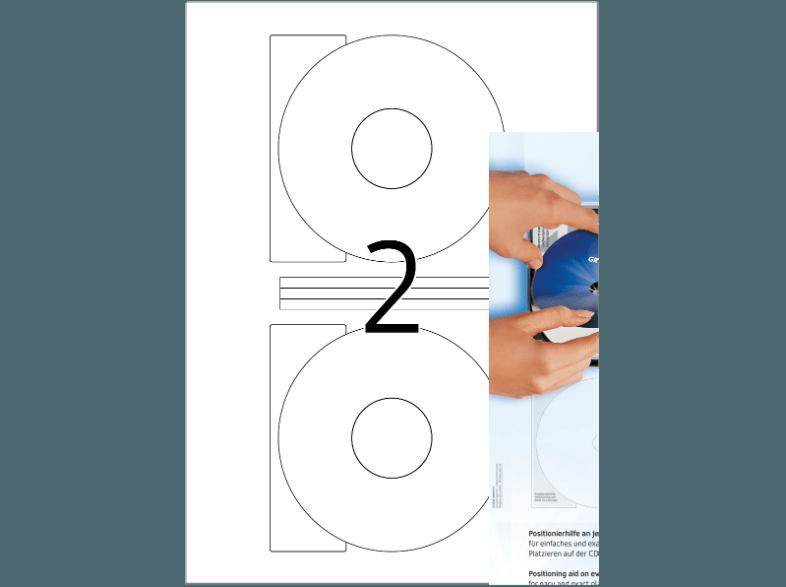 HERMA 8381 CD-Beschriftungsset Ø 116 mm A4 50 St., HERMA, 8381, CD-Beschriftungsset, Ø, 116, mm, A4, 50, St.