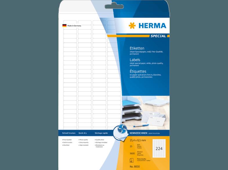 HERMA 8830 Inkjet-Etiketten 25.4x8.5 mm A4 5600 St.