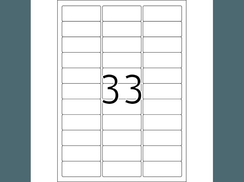 HERMA 8837 Inkjet-Etiketten 63.5x25.4 mm A4 825 St., HERMA, 8837, Inkjet-Etiketten, 63.5x25.4, mm, A4, 825, St.