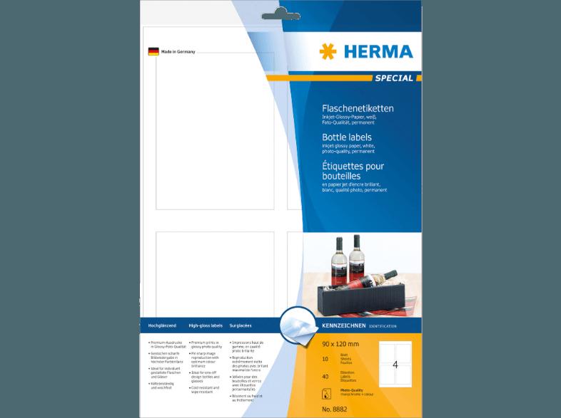 HERMA 8882 Flaschenetiketten 90x120 mm A4 40 St.