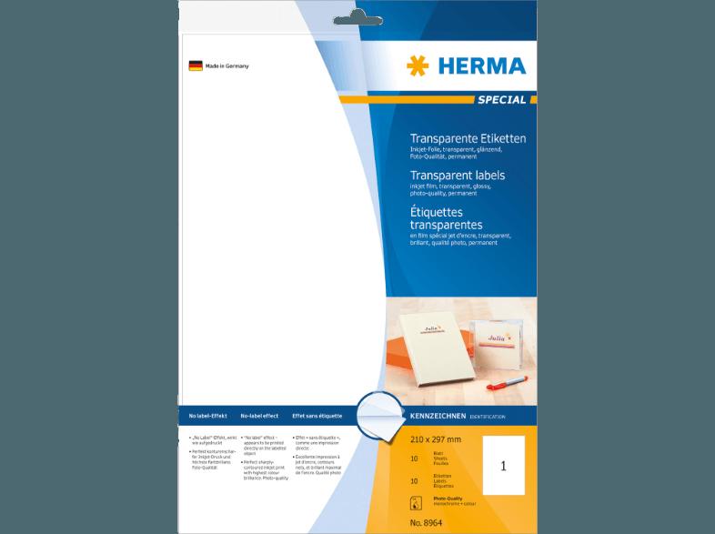 HERMA 8964 Inkjet Folien-Etiketten 210x297 mm A4 25 St.