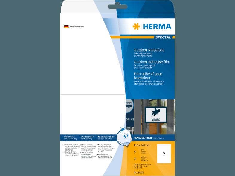 HERMA 9535 Etiketten Outdoor Klebefolie 210x148 mm A4 50 St., HERMA, 9535, Etiketten, Outdoor, Klebefolie, 210x148, mm, A4, 50, St.