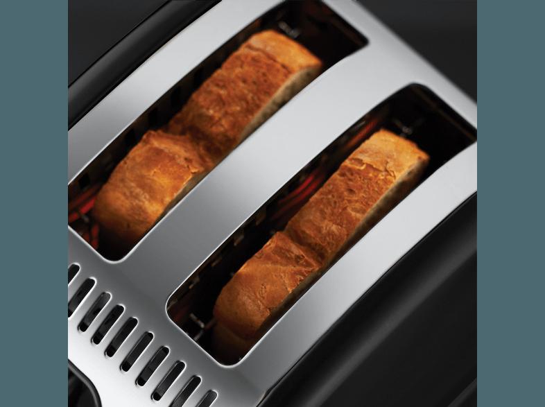 RUSSELL HOBBS 21293-56 Legacy Black Toaster Edelstahl/Schwarz (1300 Watt, Schlitze: 2 extra breite Toastschlitze)
