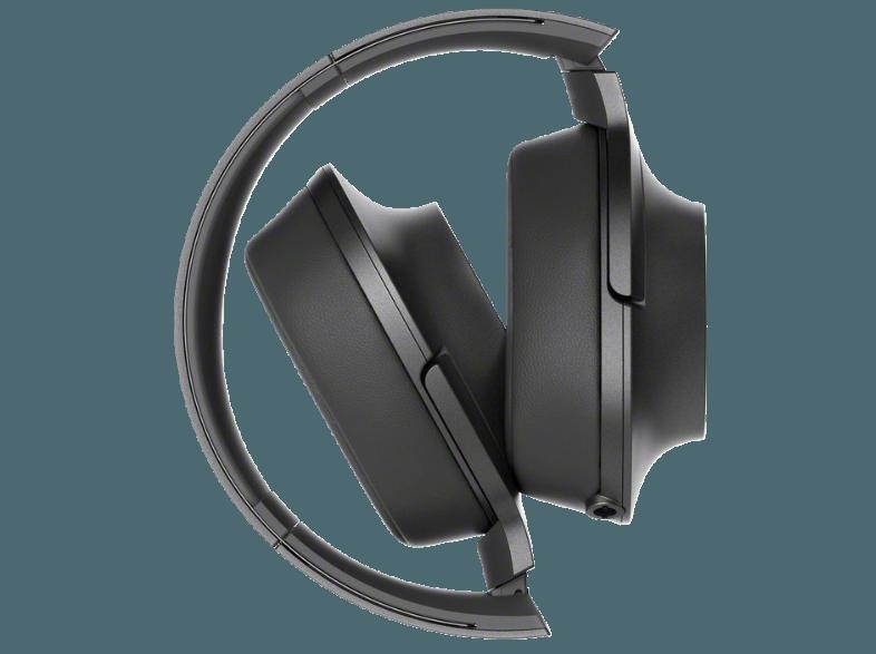 SONY MDR-100AAP High-Res, BuegelKopfhörer,40 mm  Treibereinheit, faltbar, Headset, bis zu 60 kHz, Schwarz Kopfhörer Schwarz