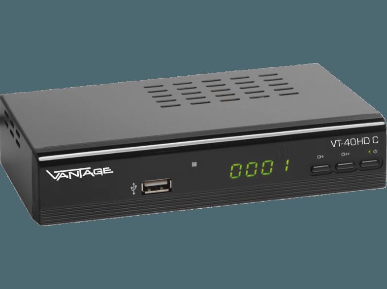 VANTAGE VT-40 HD C Kabel-Receiver (HDTV, DVB-C, Schwarz), VANTAGE, VT-40, HD, C, Kabel-Receiver, HDTV, DVB-C, Schwarz,