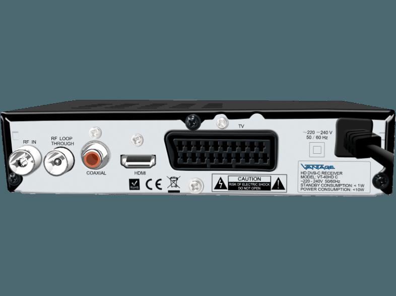 VANTAGE VT-40 HD C Kabel-Receiver (HDTV, DVB-C, Schwarz), VANTAGE, VT-40, HD, C, Kabel-Receiver, HDTV, DVB-C, Schwarz,