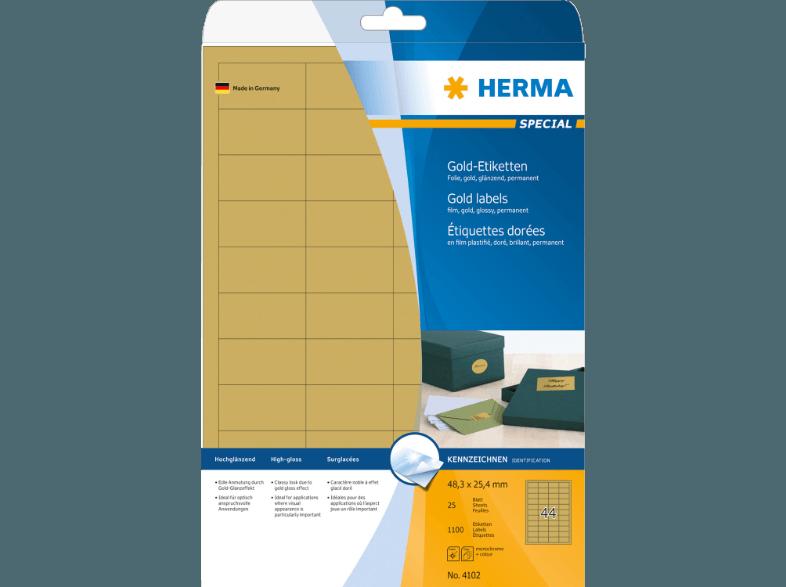 HERMA 4102 Gold-Etiketten 48.3x25.4 mm A4 1100 St.