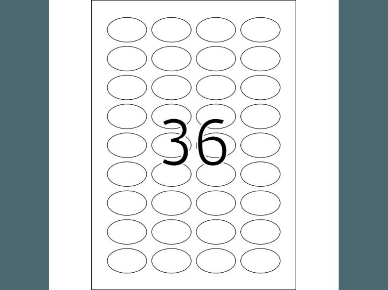 HERMA 4109 Gold-Etiketten oval 40.6x25.4 mm A4 900 St.