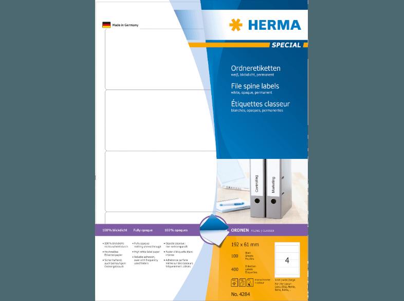 HERMA 4284 Ordneretiketten 192x61 mm A4 400 St.