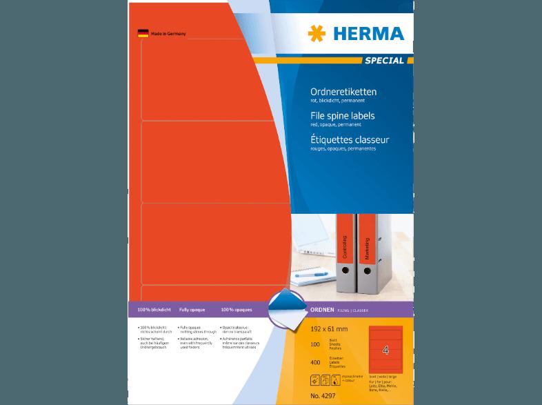 HERMA 4297 Ordneretiketten 192x61 mm A4 400 St.