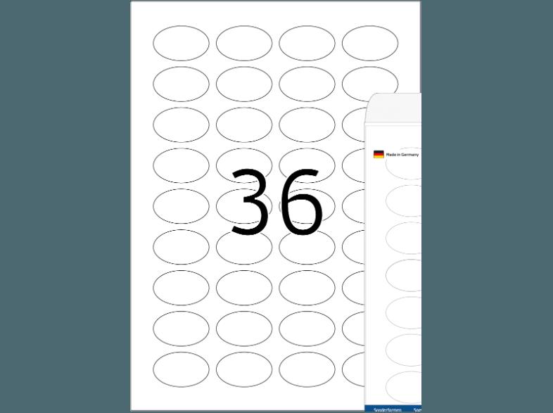 HERMA 4380 Ablösbare Etiketten oval 40.6x25.4 mm A4 900 St.