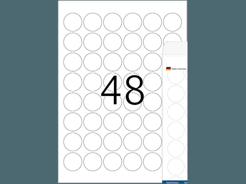 HERMA 4387 Ablösbare Etiketten rund Ø 30 mm A4 1200 St.