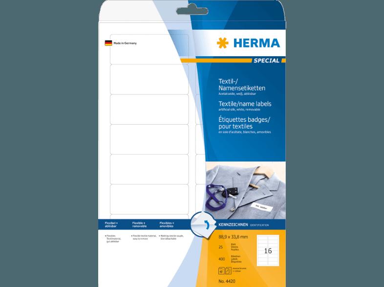 HERMA 4420 Namensetiketten 88.9x33.8 mm A4 400 St.