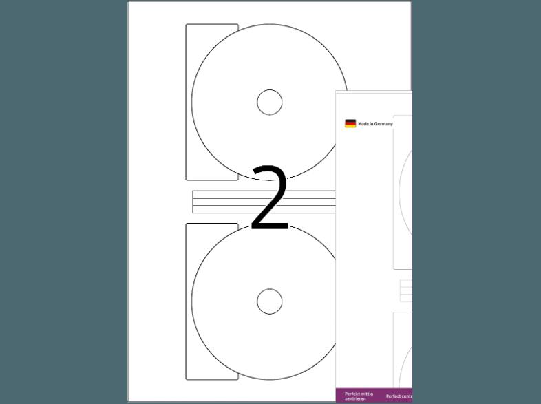 HERMA 4460 CD-Etiketten Ø 116 mm A4 200 St.