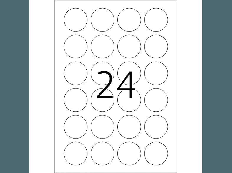 HERMA 4476 Ablösbare Etiketten rund Ø 40 mm A4 2400 St.