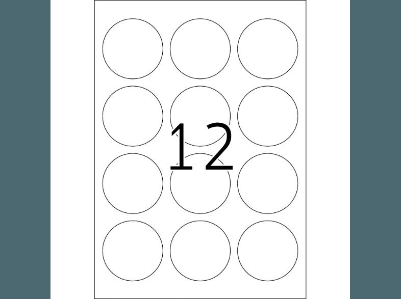 HERMA 4477 Ablösbare Etiketten rund Ø 60 mm A4 1200 St.