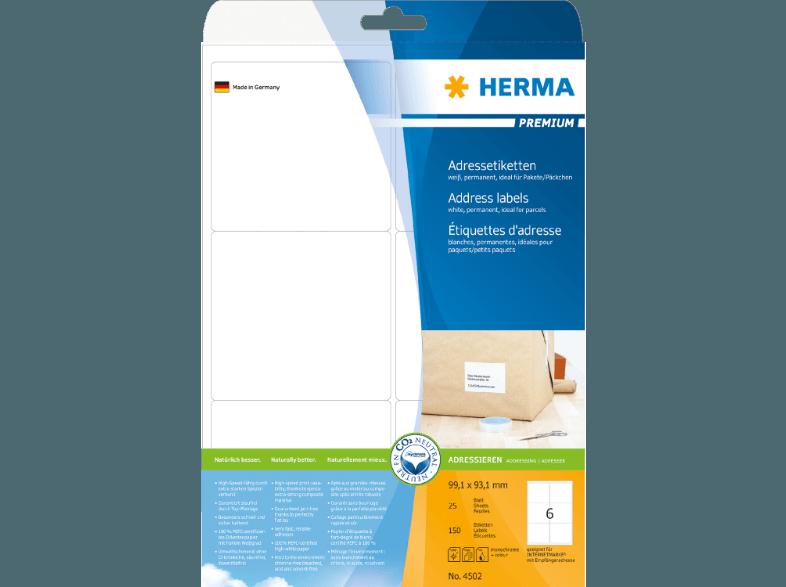 HERMA 4502 Adressetiketten 99.1x93.1 mm A4 150 St.