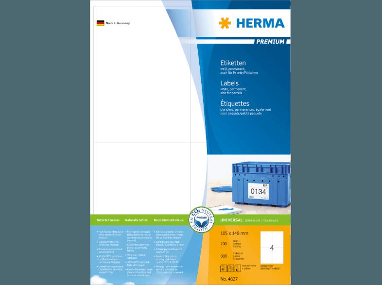 HERMA 4627 Etiketten Premium 105x148 mm A4 800 St.