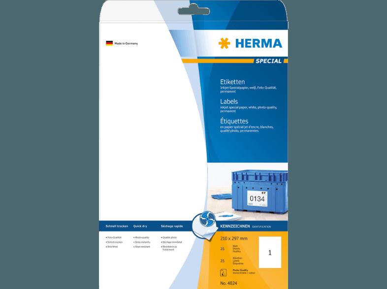 HERMA 4824 Inkjet-Etiketten 210x297 mm A4 25 St.