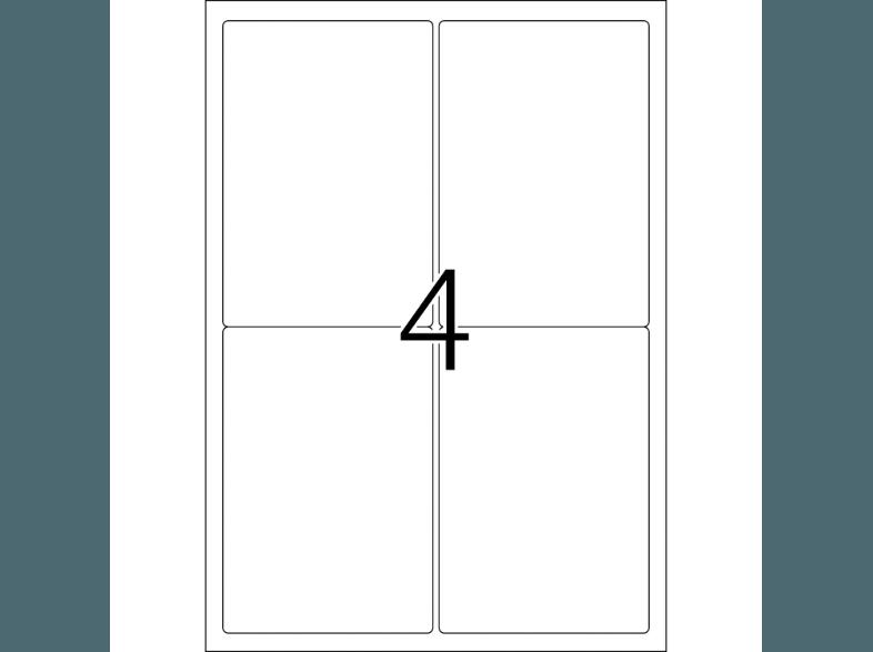 HERMA 4908 Etiketten glänzend 96x139.7 mm A4 100 St.