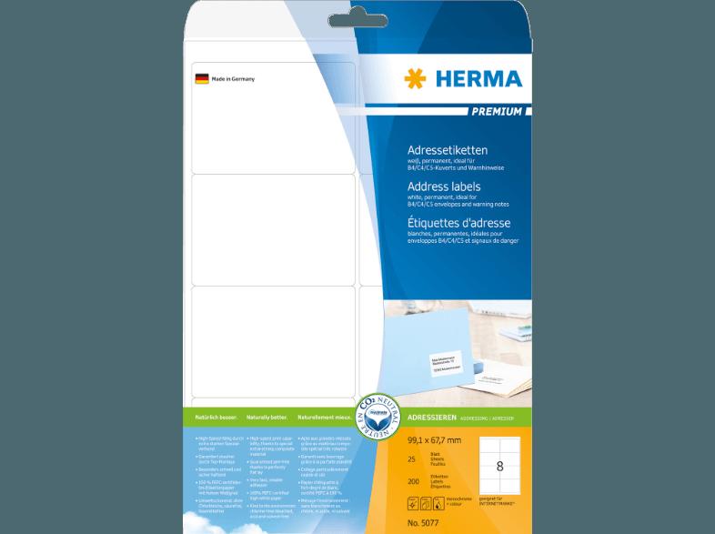 HERMA 5077 Adressetiketten 99.1x67.7 mm A4 200 St.