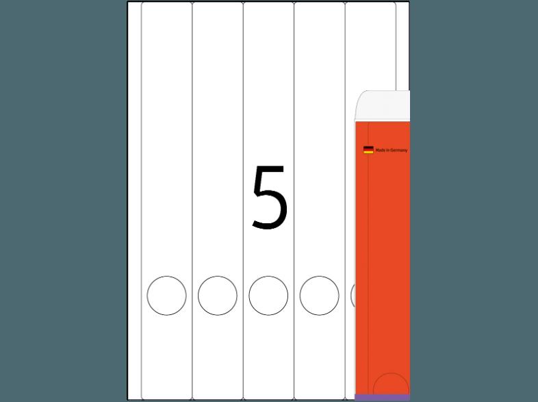 HERMA 5132 Ordneretiketten 38x297 mm A4 100 St., HERMA, 5132, Ordneretiketten, 38x297, mm, A4, 100, St.