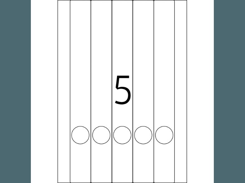 HERMA 5158 Ordneretiketten 34x297 mm A4 125 St.