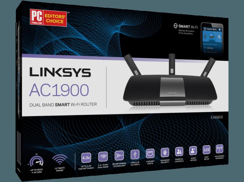 LINKSYS EA6900 AC1900 WLAN-Router, LINKSYS, EA6900, AC1900, WLAN-Router