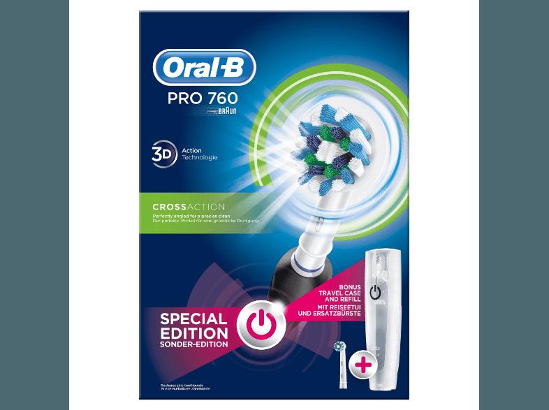 ORAL-B Pro 760 CrossAction Elektrische Zahnbürste Schwarz